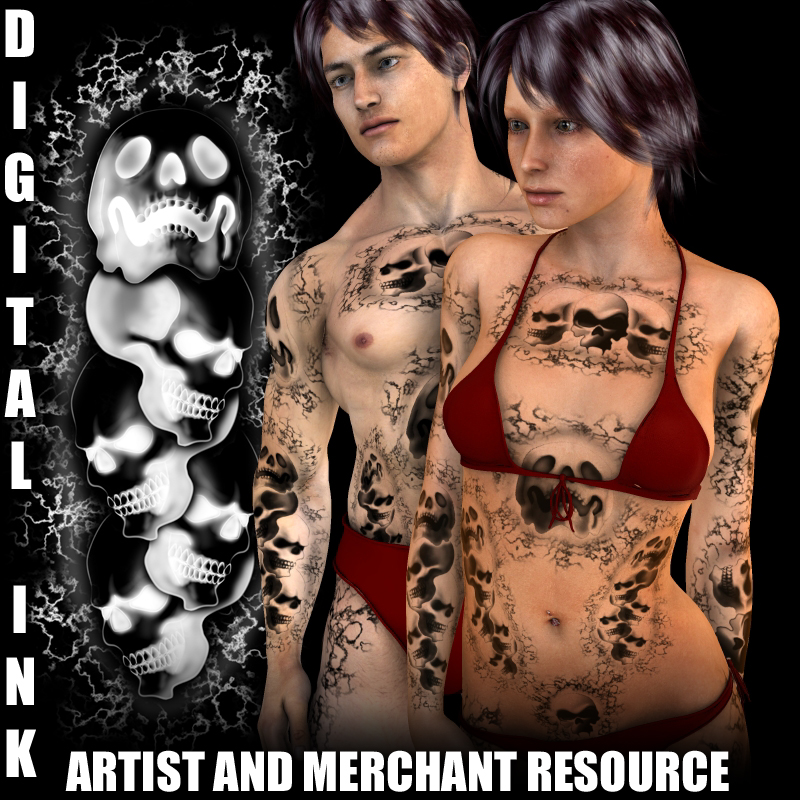 Digital Ink SKULLS Tattoo Resource 35 MB View ReadMe Our price only