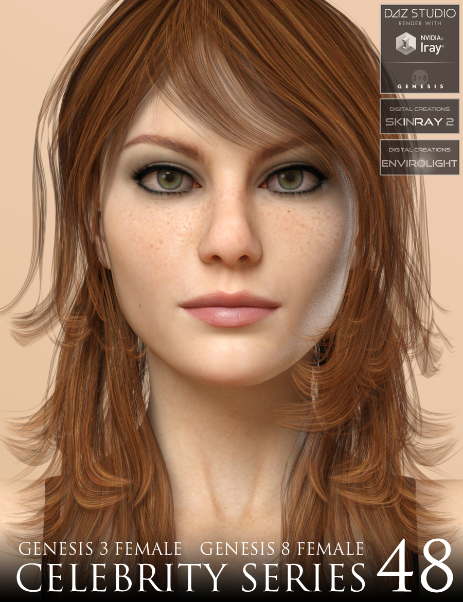 Celebrity Series 48 for Genesis 3 and Genesis 8 Female