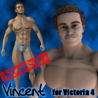 Unique Custom Male Morph, Poses and Textures For V4!